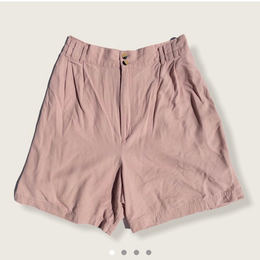Vintage Raw Silk High Waist Shorts